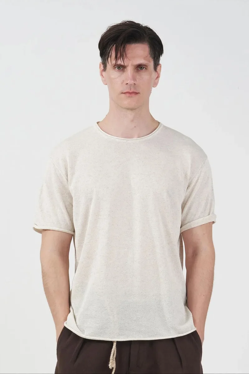 GIESTO Men's Cotton Linen T-Shirt