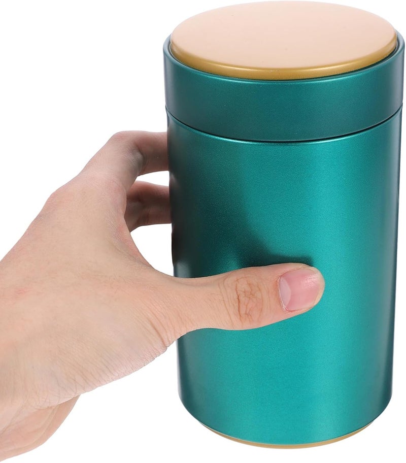 Toyvian 3pcs Large Airtight Tea Tin Canister Set round Tinplate Household Tea Storage Jars with Lid Food Storage Containers for Loose Leaf and Kitchen Organization - Image 4