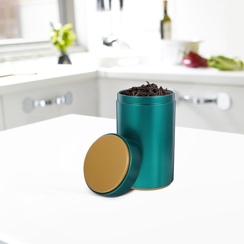 Toyvian 3pcs Large Airtight Tea Tin Canister Set round Tinplate Household Tea Storage Jars with Lid Food Storage Containers for Loose Leaf and Kitchen Organization - Image 5