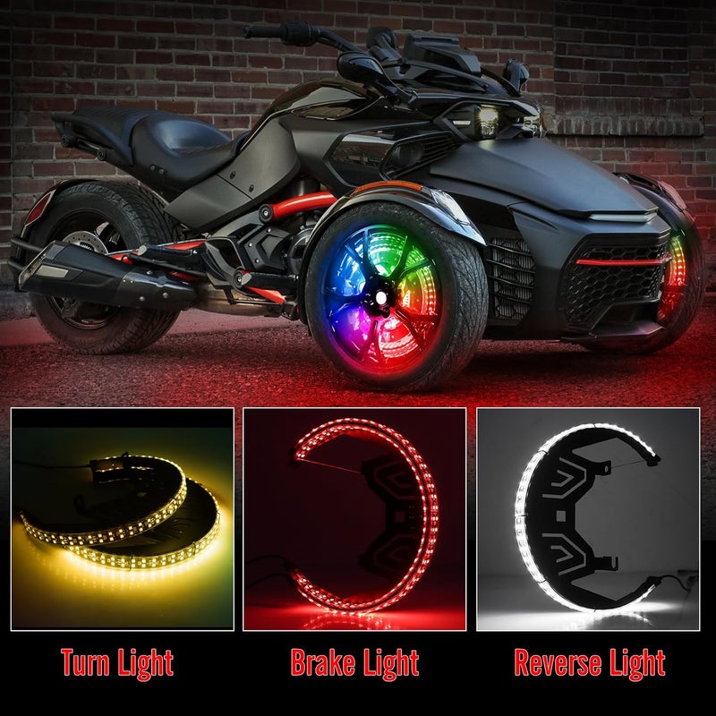 AddSafety LED Wheel Ring Lights for Can-Am Spyder F3 - Image 4