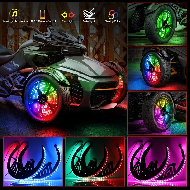 AddSafety LED Wheel Ring Lights for Can-Am Spyder F3 - Image 3