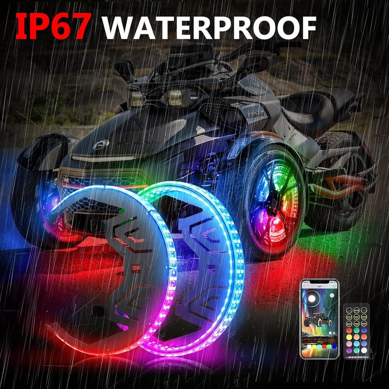 AddSafety LED Wheel Ring Lights for Can-Am Spyder F3 - Image 5