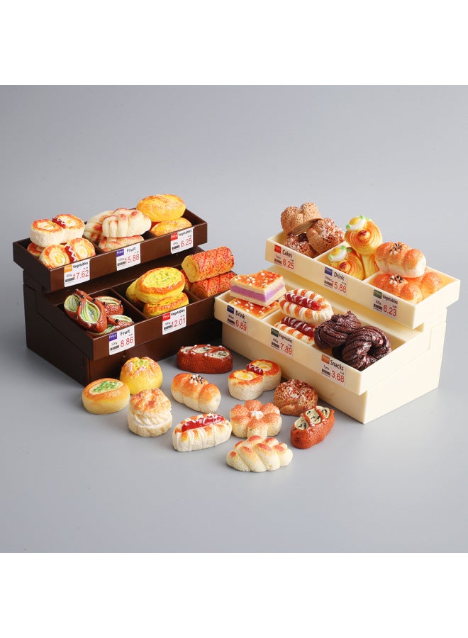 Mini Bread Rack Miniature Simulation Bread Food Play Dessert Model Ornaments Resin Food Children's Play Toys-Color:Xy14-one Bread  - Image 4