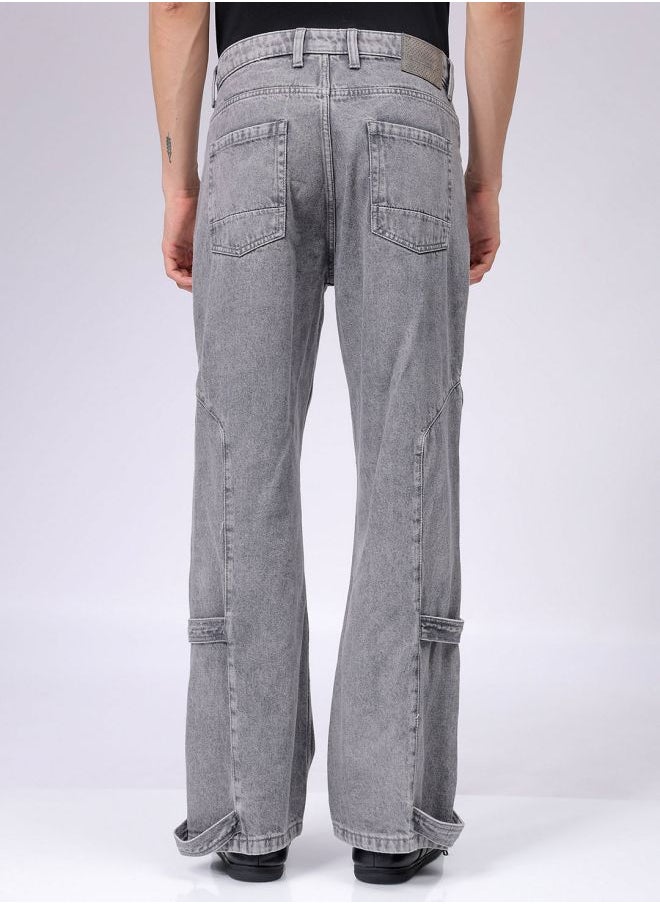 The Indian Garage Co Men Bootcut Loose Fit Solid Mid-Rise Jeans  - Image 2