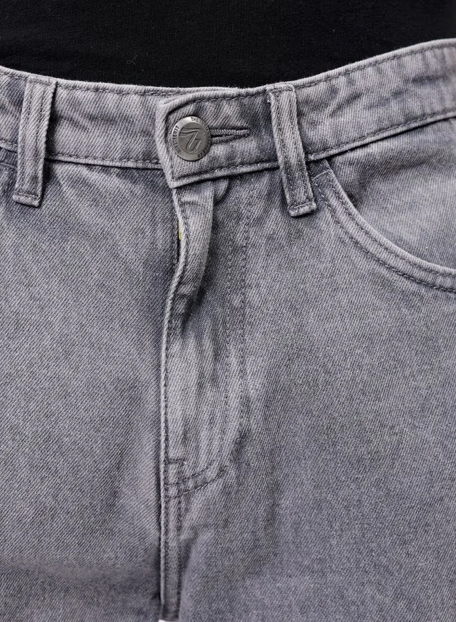 The Indian Garage Co Men Bootcut Loose Fit Solid Mid-Rise Jeans