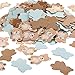 Threan 300 Pieces Bear Confetti Baby Shower Paper Confetti for Holiday Festival Party Table Home Decorations 098 InchBlue Brown - Image 3