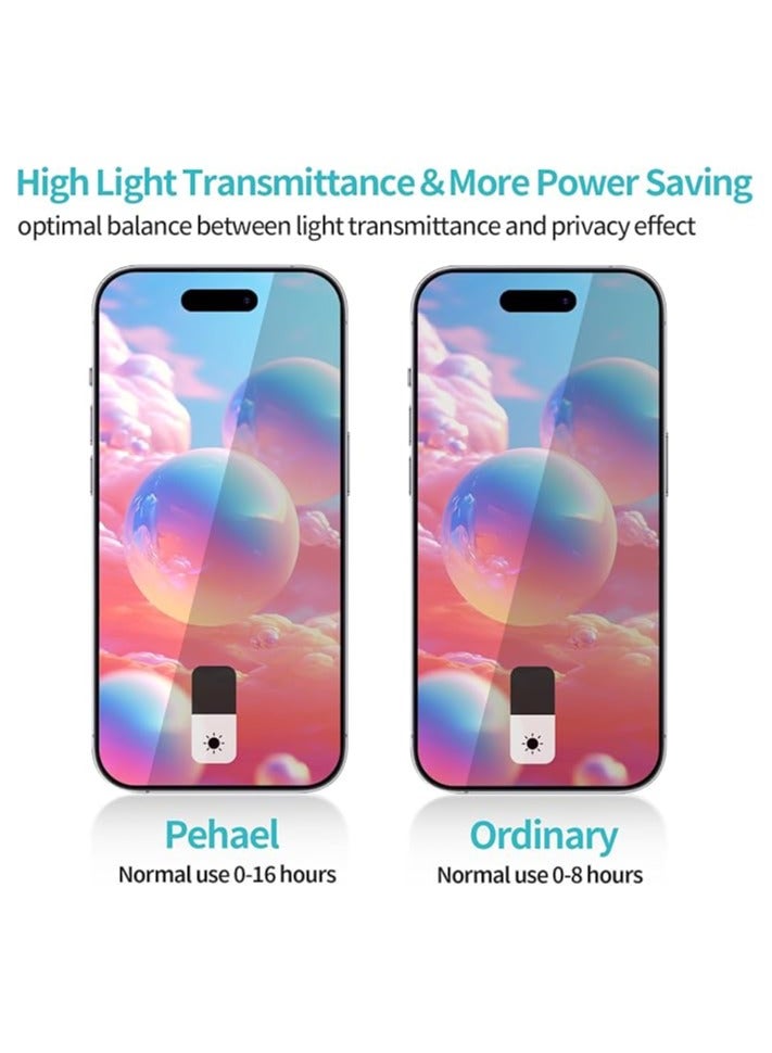 general [2+2 Pack] iPhone 15 Privacy Screen Protector with Camera Lens Protector Full Coverage Anti-Spy Tempered Glass Film 9H Hardness Upgrade Edge Protection Easy Installation Bubble Free Specially - Image 3