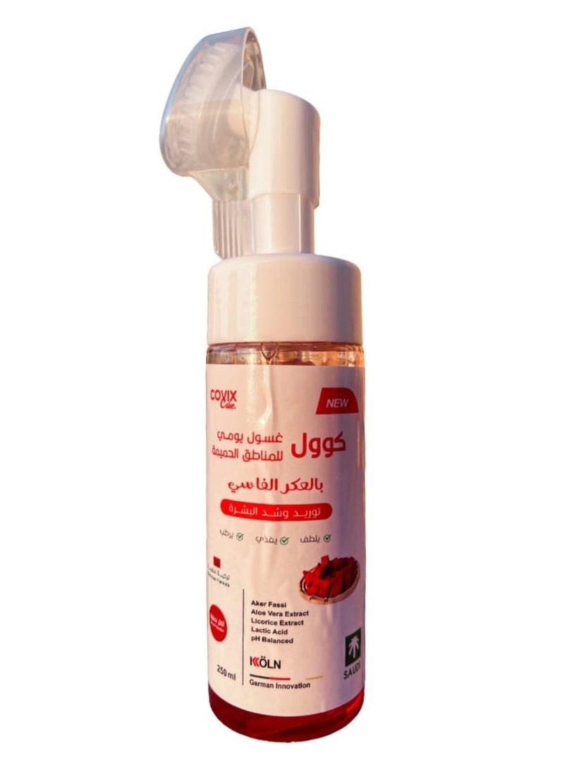 covix care Care Cool Intimate Wash Brush for Daily Care with Aker Fassi Extract - 250ml - Image 2