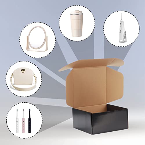EXYGLO Shipping Cardboard Boxes for Small Business, Packing and Mailing, 8x8x4 - Pack of 25, Black - Image 5