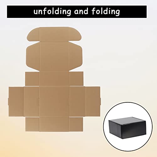 EXYGLO Shipping Cardboard Boxes for Small Business, Packing and Mailing, 8x8x4 - Pack of 25, Black - Image 4