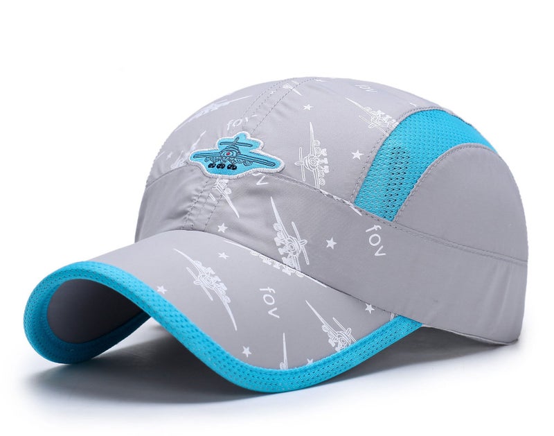 Home Prefer Kids Boys Lightweight Quick Drying Sun Hat Outdoor Sports UV Protection Caps Mesh Side Ball Cap Gray - Image 1
