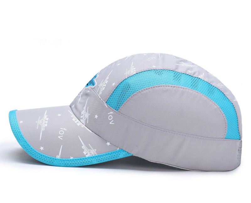 Home Prefer Kids Boys Lightweight Quick Drying Sun Hat Outdoor Sports UV Protection Caps Mesh Side Ball Cap Gray - Image 2