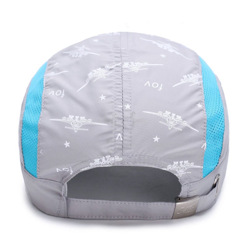 Home Prefer Kids Boys Lightweight Quick Drying Sun Hat Outdoor Sports UV Protection Caps Mesh Side Ball Cap Gray - Image 3