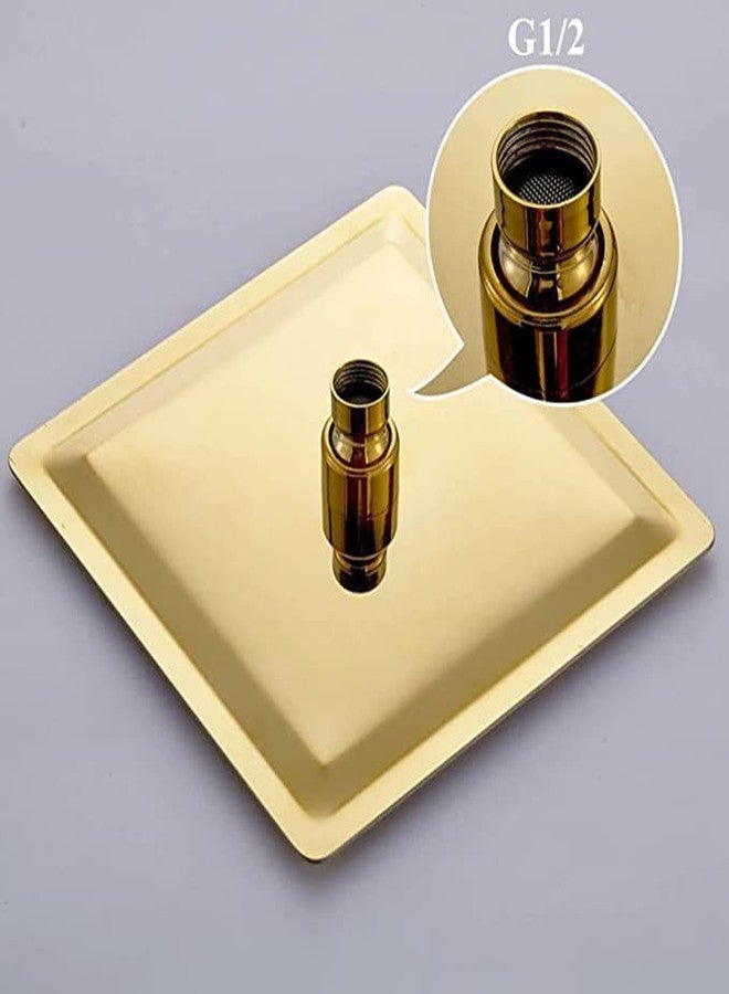 TOSCH Stainless Steel 304 8X8 INCHES Showerhead Grade High Pressure GOLD Square Extra Heavy Rainfall Ultra Slim Ceiling or Wall mount Overhead Shower Only (WITHOUT ARM) Gold Matte Finish (Series-Super Heavy) - Image 4