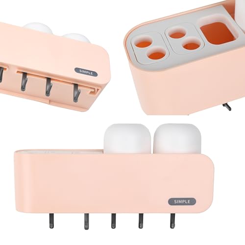 WHOLE HOUSEWARES Toothbrush Holders for Bathrooms NonMarking Adhesive Tooth Brushing Holder Ideal for Metal Wood Mirror Ceramic Tile Marble 3x99x3 Inches Bathroom Accessories
