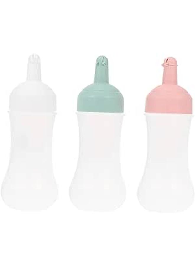 3 Pcs 280ml Squeeze Bottles Set For BBQ Sauces Ketchup Leakproof Condiment - Image 1