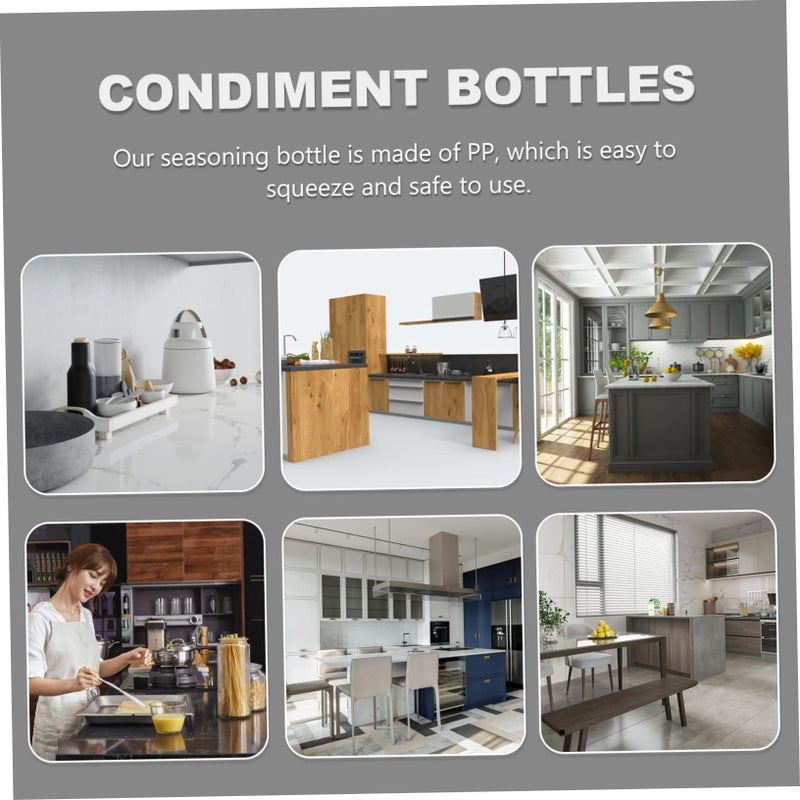 3 Pcs 280ml Squeeze Bottles Set For BBQ Sauces Ketchup Leakproof Condiment - Image 3