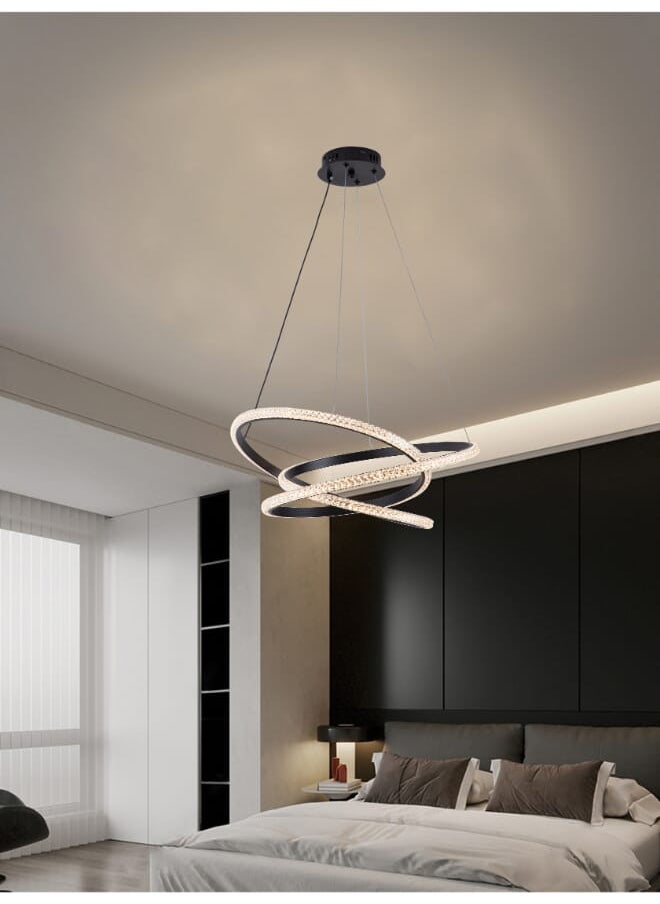 بيست باور ثريا سقف LED أكريليك حديثة 6223 مع 3 مستويات إضاءة، طول قابل للتعديل 90 سم، 112 وات  - Image 1