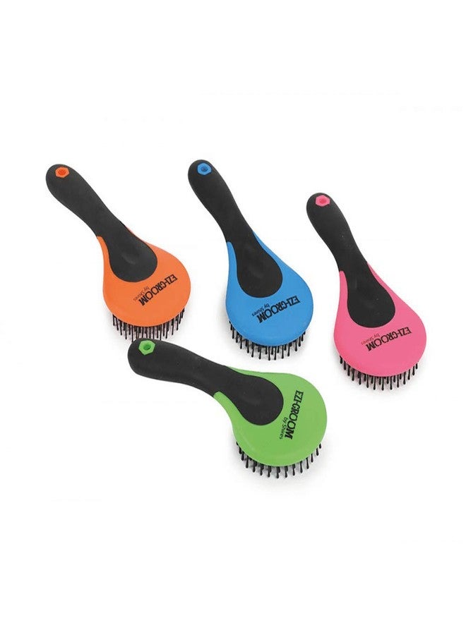 Shires 1366 Ezi-Groom Grip Mane and Tail Brush: Lime Green - Image 1