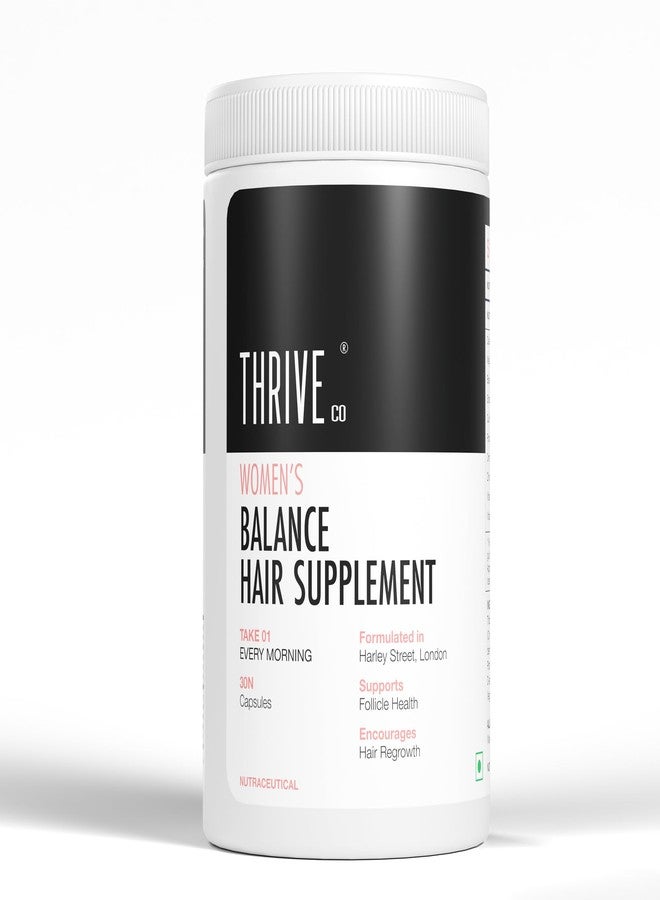 ThriveCo Women’s Balance Hair Supplement | For Stronger, thicker Hair | 100% Drug-Free, Multi vitamin Capsules | 30 Capsules - Image 1