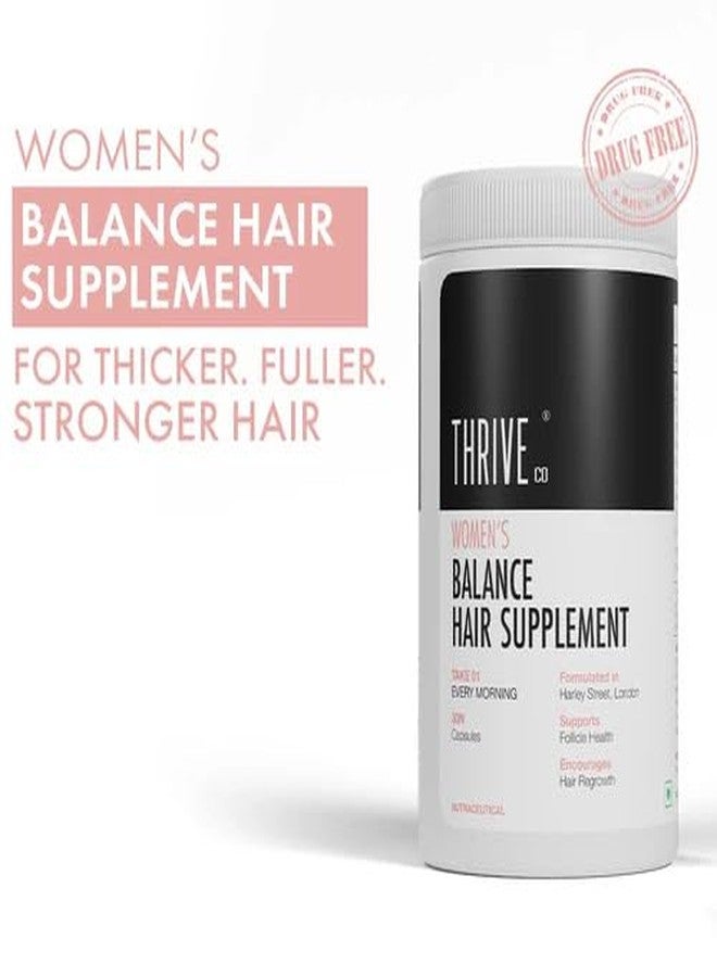 ThriveCo Women’s Balance Hair Supplement | For Stronger, thicker Hair | 100% Drug-Free, Multi vitamin Capsules | 30 Capsules - Image 2
