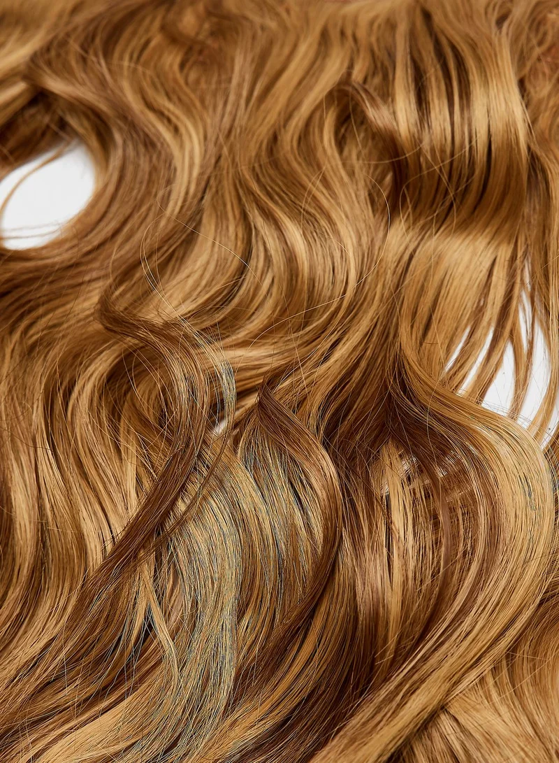 LullaBellz Super Thick 16" 5 Piece Brushed Out Wave Clip In Hair Extensions -26/613X/M30 Mellow Brown