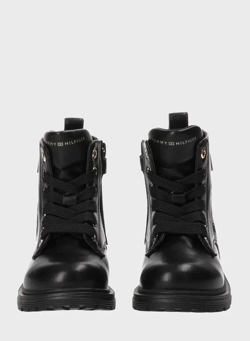TOMMY HILFIGER Kids Lace Up Boots