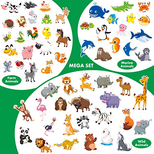 SpriteGru 60 PCS Cartoon Animals Zoo Magnets for Toddlers Kids, Perfect Preschool Learning - Image 4