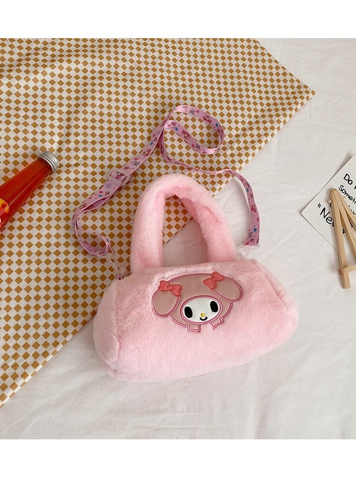 Sanrio Sanrio Cute Cartoon Plush Toy Shoulder Crossbody Bag Rectangular Hand Bag Girls Children Backpack Claw Machine  - Image 1