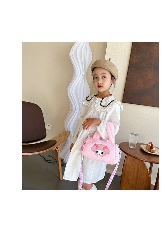 Sanrio Sanrio Cute Cartoon Plush Toy Shoulder Crossbody Bag Rectangular Hand Bag Girls Children Backpack Claw Machine  - Image 3