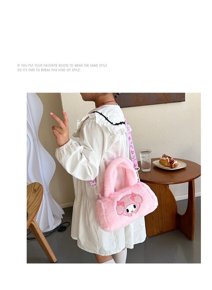 Sanrio Sanrio Cute Cartoon Plush Toy Shoulder Crossbody Bag Rectangular Hand Bag Girls Children Backpack Claw Machine  - Image 5