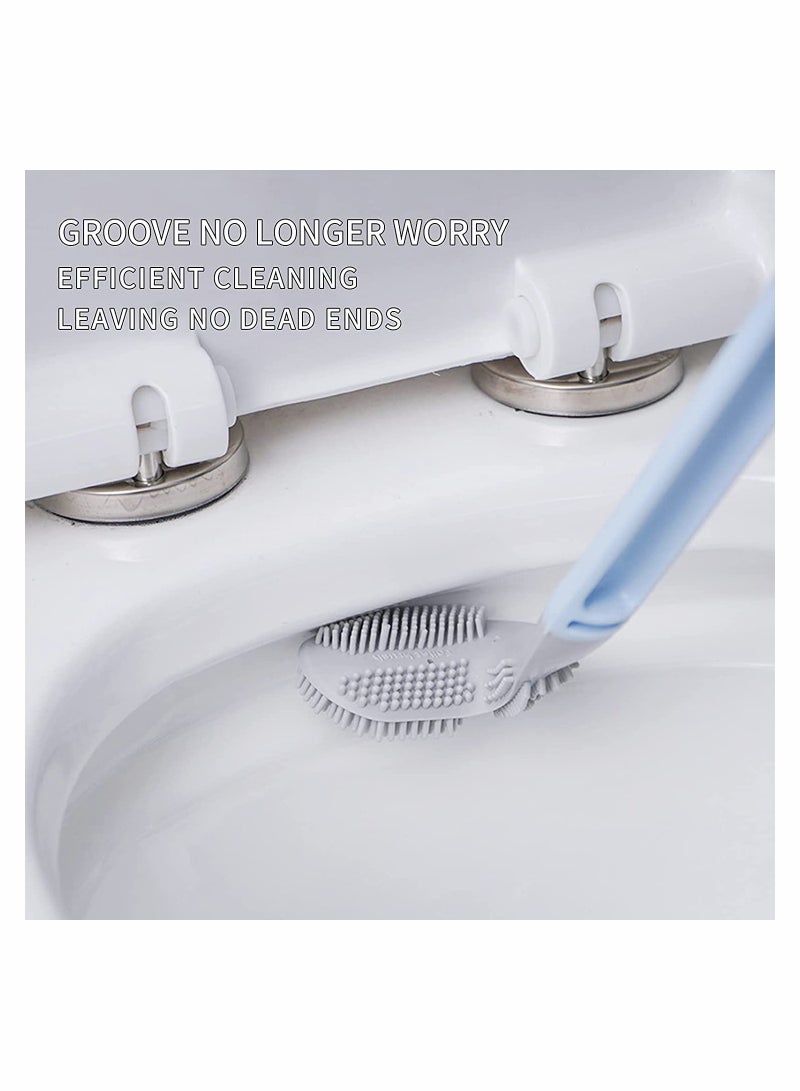 Excefore Golf Brush Head Toilet Brush, No Dead Ends Household Silicone Toilet Bowl Brush with Non-Slip Long Handle - Image 4