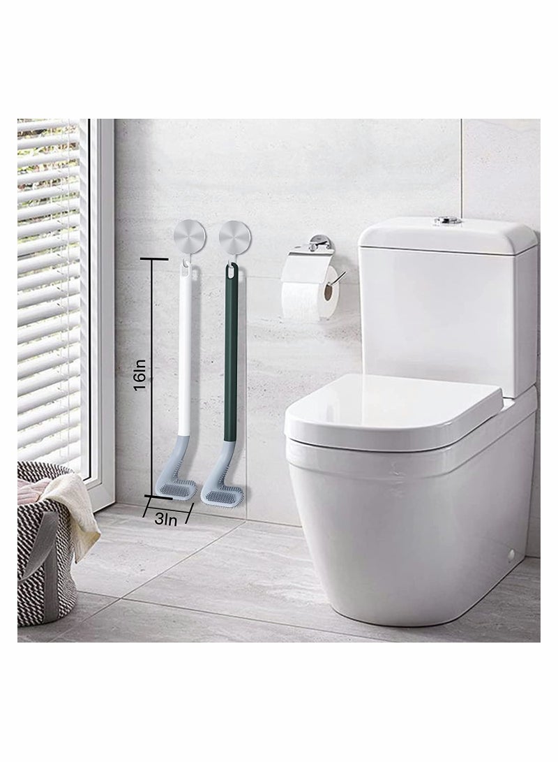Excefore Golf Brush Head Toilet Brush, No Dead Ends Household Silicone Toilet Bowl Brush with Non-Slip Long Handle - Image 5
