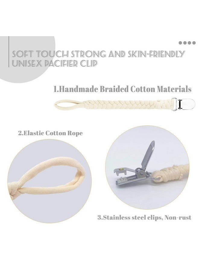 Duludulu 7 Pcs Braided Pacifier Clip, Pacifier Clips for Boys & Baby Girls, Pacifier Holder Clip Binky Clips - Image 1