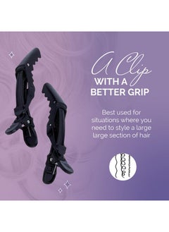 Curl Keeper Alligator Clips For Hair Styling 4 Clips Strong Grip & No Slip Plastic Alligator Hair Clips For Styling & Sectioning For Women Salon Gator Clips For All Hair Types Heavy & Wet Hair  - Image 2