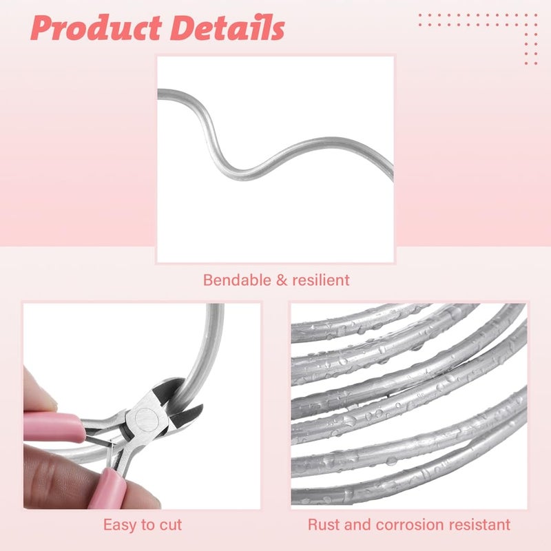 Aluminum Craft Wire 0.2 Inch Thick 20 Ft Bendable For Sculpting Jewelry Floral Art - Image 5