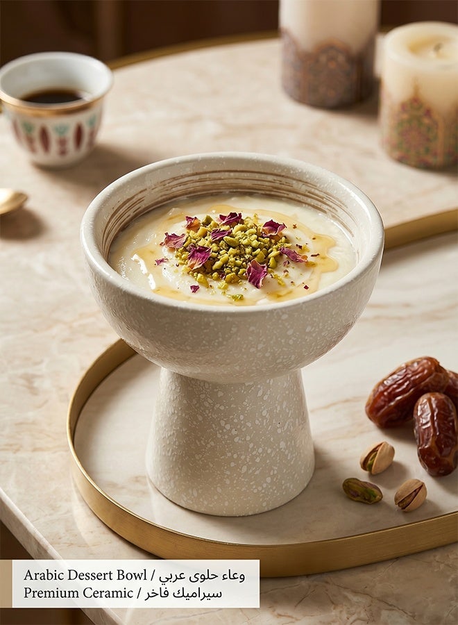 White Retro Ceramic Ice Cream Cup Plain Dessert Bowl with Pedestal Base DIY Creative Plating Serving Dish for Dessert Shop Cake Restaurant Home Tableware - Image 1