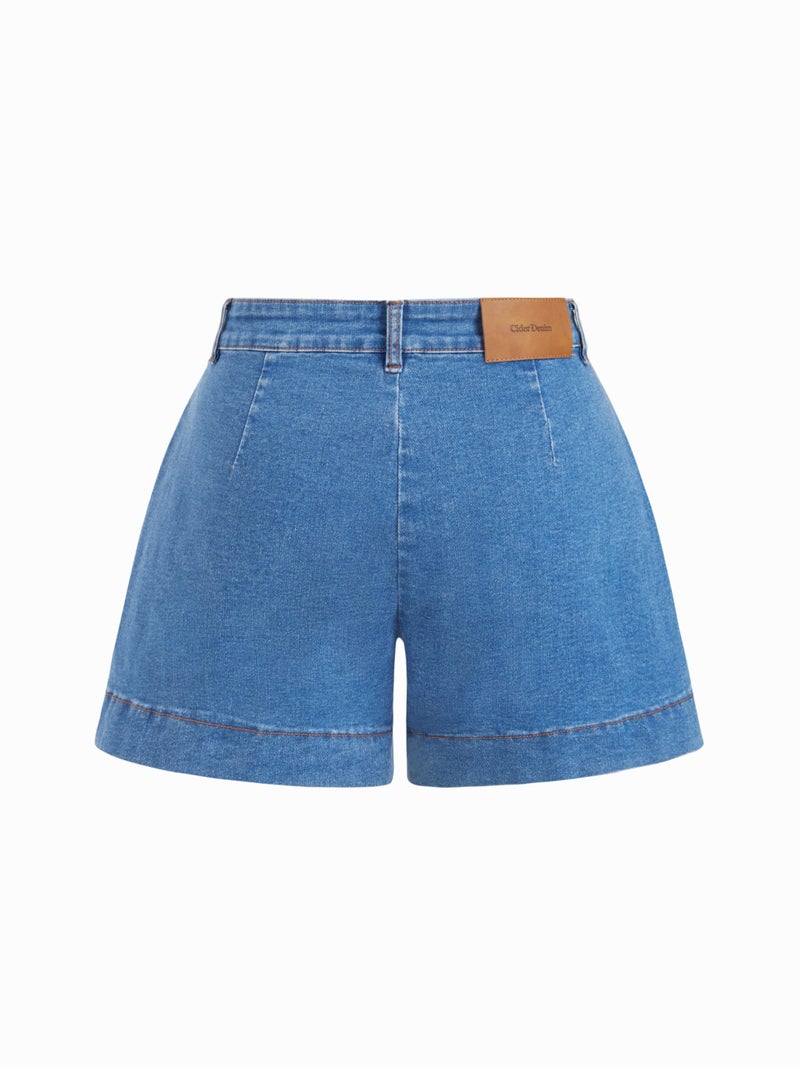 CIDER Jean Shorts for Women Denim Shorts with Pockets Mid Rise Stretchy Casual Jorts Trendy Summer Outfits Y2K - Image 5