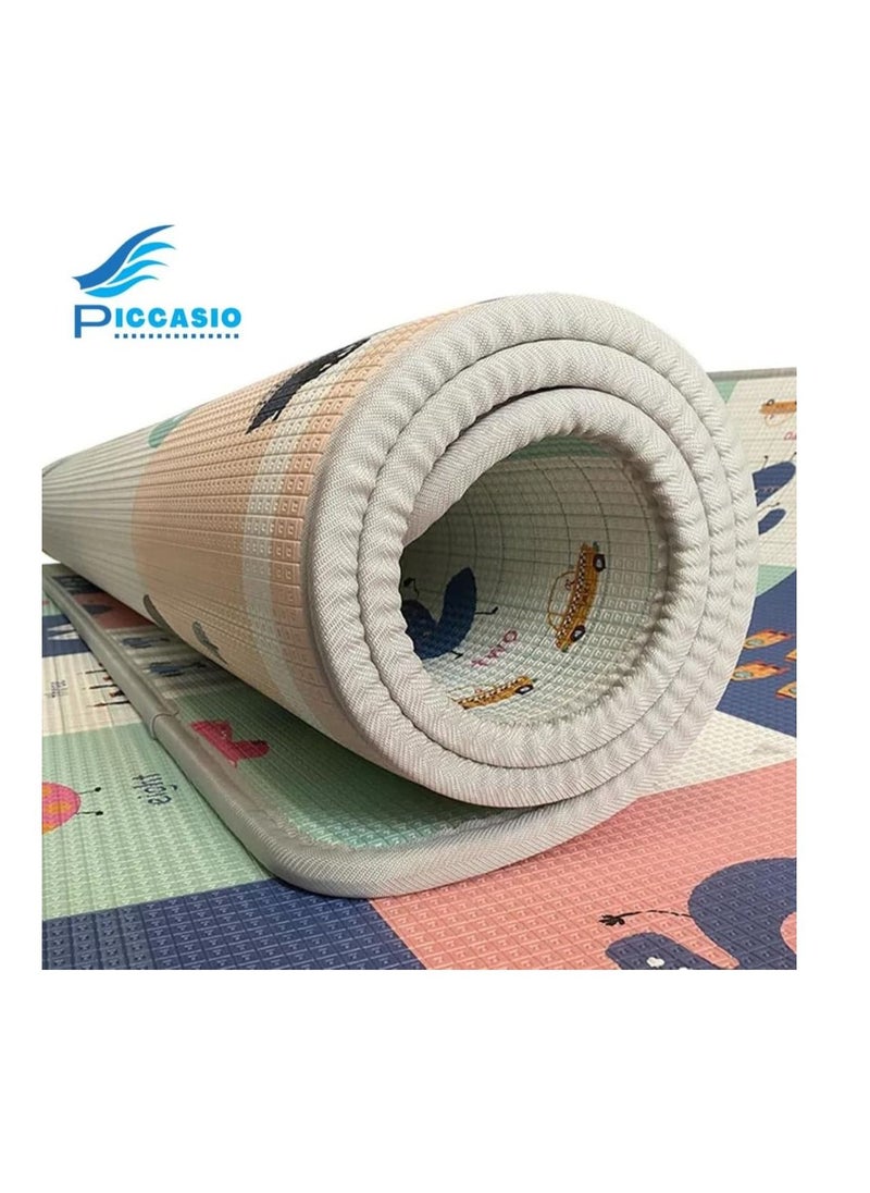 Piccasio PICCASIO Foldable Baby Play Mat Activity Playmat for Babies Infants and Toddlers Small & Waterproof Foam Mat for Floor Indoor Outdoor 200 * 180 * 1.5CM  - Image 2