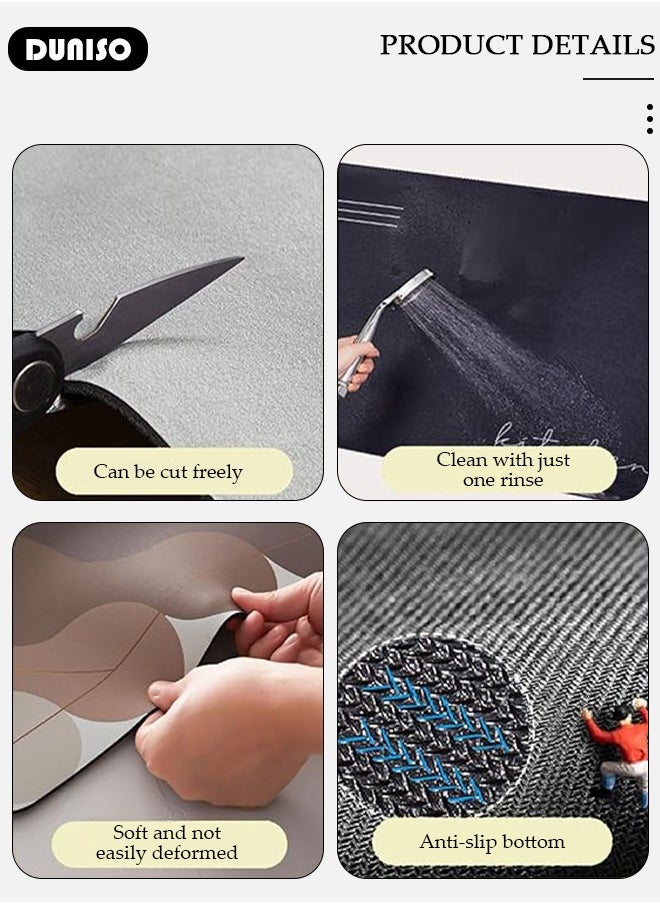 DUNISO - Dustproof Washer Machine Cover Pad,The Top Fridge Dust Cover,Machine Washer And Dryer Cover,Drum Washing Machine Cover Pad,Water Absorbing Anti Slip Dirt Resistant Protective Pad For Refrigerator,Bedside Table - Image 1