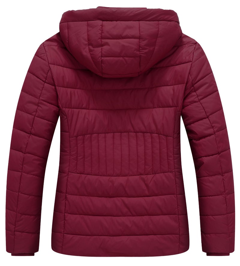 TDYPCI Women's Winter Coat Lightweight Waterproof Puffer Jacket - Quilted Short Down Coat for Women, Ultra Warm Winter Jacket with Hood - Image 2