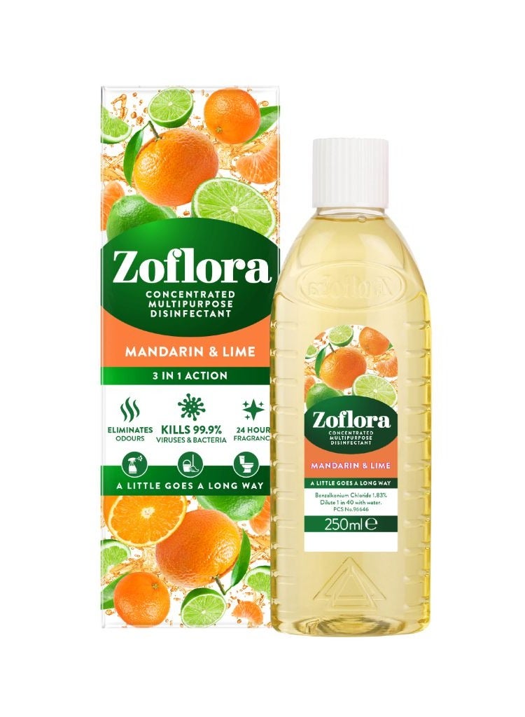 زوفلورا مطهر مركز متعدد الاغراض برائحة انتعاش اليوسفي والليمون 250 مل