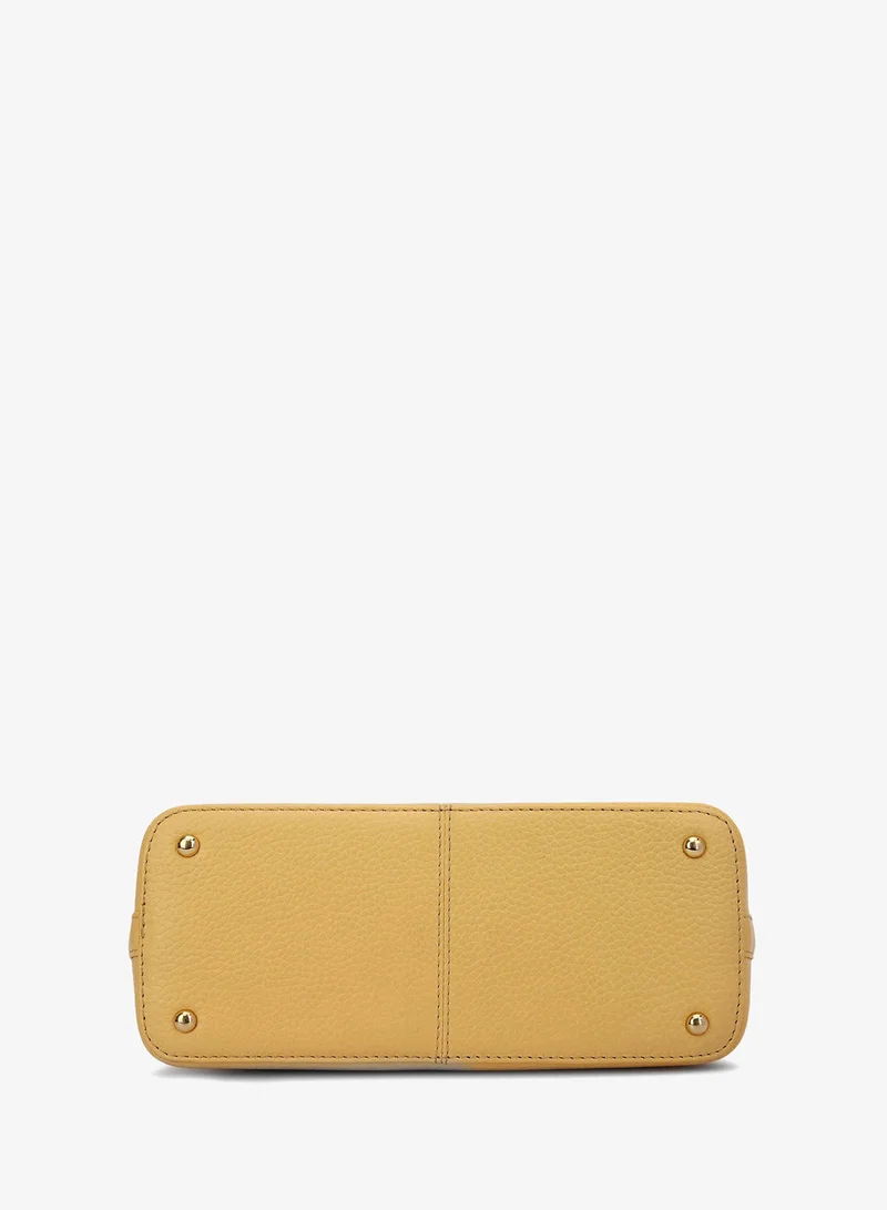 Da Milano Mellow Da Milano Wax-Finish Leather Crossbody Handbag with Zip Closure - Mellow (LSB-02670)  | Best Price UAE