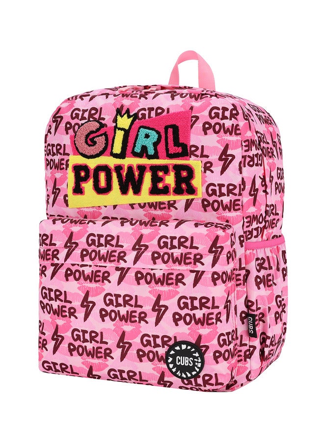 CUBS Girl Power Print Waterproof Kids 28L Backpack With Zip Closure Ideal For 6-12 Years Girls Compatible With 15 Inch Laptop - Image 2