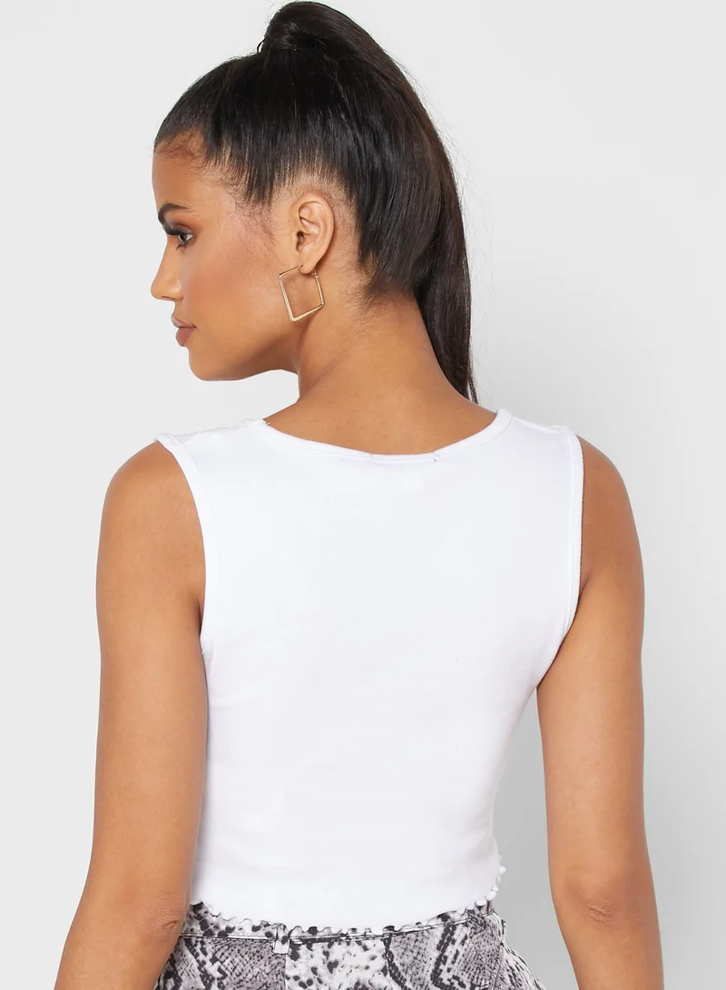 Missguided 2 Pack Lettuce Hem Crop Top