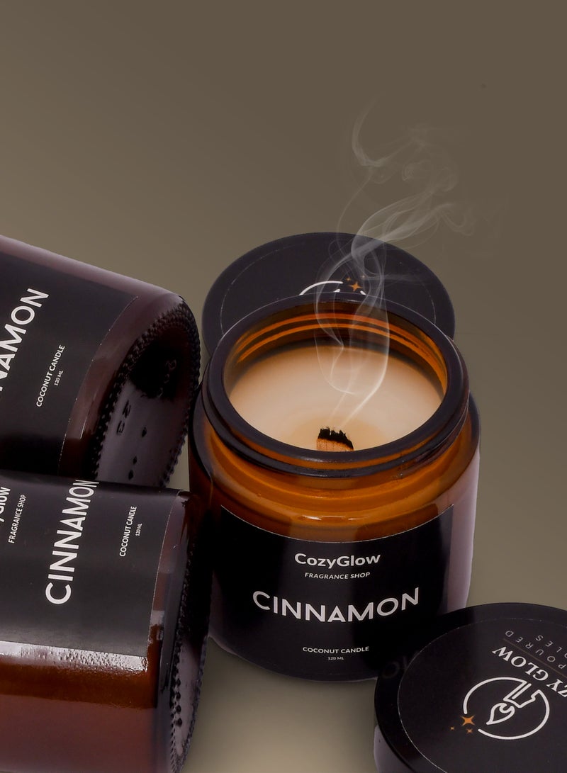 COZYGLOW "Cinnamon" Scented Candle, CozyGlow, 100 ml  - Image 1