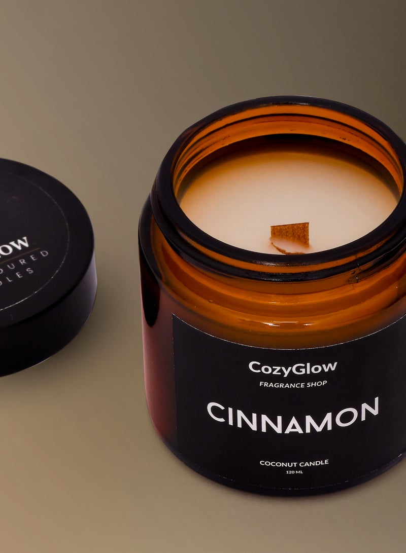 COZYGLOW "Cinnamon" Scented Candle, CozyGlow, 100 ml  - Image 2