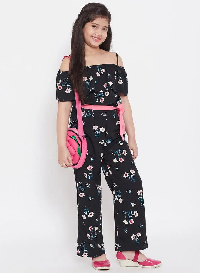 Stylo Bug Stylo Bug Cold Shoulder Sleeve Floral Jumpsuit