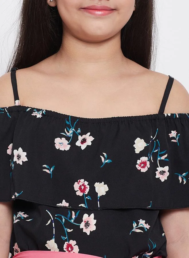 Stylo Bug Stylo Bug Cold Shoulder Sleeve Floral Jumpsuit