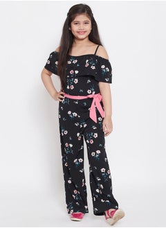Stylo Bug Cold Shoulder Sleeve Floral Jumpsuit by Styli  - Image 1
